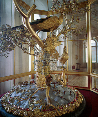 L'horloge au Paon, Musée de l'Ermitage, Saint-Pétersbourg, Russie.